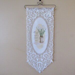NWT Heritage Lace Be Joyful In Hope Romans 12:12 Wall Hanging 11" x 29"
